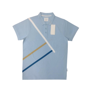 Polo de Manga Corta con Estampado Geométrico para Hombre, Transpirable, de Algodón, Corte Regular, Informal, para Verano - Product Image 1