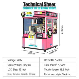 Máquina Expendedora de Bebidas Frías/Calientes con Brazo Robótico, Pantalla Táctil de 22 Pulgadas, Monitoreo Remoto Basado en la Nube, Acepta Tarjetas de Crédito y Monedas - Product Image 3