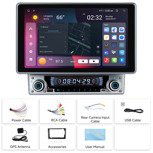 Autoradio Android Podofo Slim 10,1 pouces avec écran rotatif Incell, 4+64 Go, CarPlay/Android Auto sans fil, double bouton pour voitures universelles - Product Image 6
