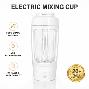 בקבוק שייקר חשמלי לחלבון 21oz, עשוי טריטן ללא BPA, אטום לדליפות עם נעילה, כוס ערבוב אוטומטית מגנטית, בלנדר לחדר כושר. - Product Image 1