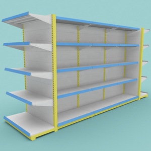 Popular de tienda de venta <span class=keywords><strong>al</strong></span> por menor estante largo cuatro <span class=keywords><strong>lado</strong></span> pantalla estante de supermercado góndola estanterías - Product Image 5