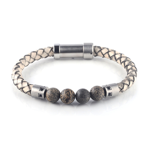 Bracelets de perles en <span class=keywords><strong>cuir</strong></span> pour hommes, perles personnalisées - Product Image 5