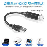 Mini lampe LED USB décoratives réglable, pour l'intérieur de la voiture, lumière changeante entre 6 couleurs, luminaire décoratif d'intérieur, idéal pour un toit, une ambiance Galaxy