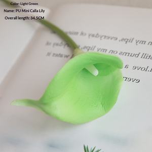 Mini-lys calla artificiels en PU, fleurs artificielles en gros, bouquet de mariage, décoration intérieure - Product Image 5