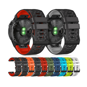 ShanHai 26 22mm Quickfit Bracelet en Silicone pour Garmin Fenix 7 7X 6X 6 Pro 5 5X Plus <span class=keywords><strong>Epix</strong></span> <span class=keywords><strong>2</strong></span> Bracelet de Montre Bracelet Forerunner 935 945 - Product Image 1
