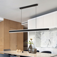 Suspension linéaire 3000K-6000K, Suspension LED moderne pour bureau, restaurant, îlot de cuisine