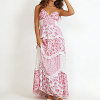 Robes longues maxi imprimées florales personnalisées, sans bretelles, style bohème, pour l'été, les vacances, élégantes et décontractées pour femmes
