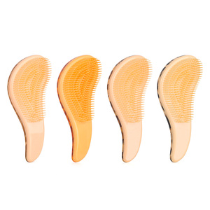 Brosse démêlante antistatique confortable et tendance pour massage capillaire, peigne portable en plastique <span class=keywords><strong>rose</strong></span> pour salon de coiffure, offre spéciale pour femmes - Product Image 2