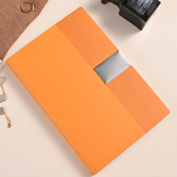 Nuevo Cuaderno Personalizable Minimalista de Cuero PU, Encuadernado con Hilo, Margen Estrecho, Tapa Blanda, para Oficinistas