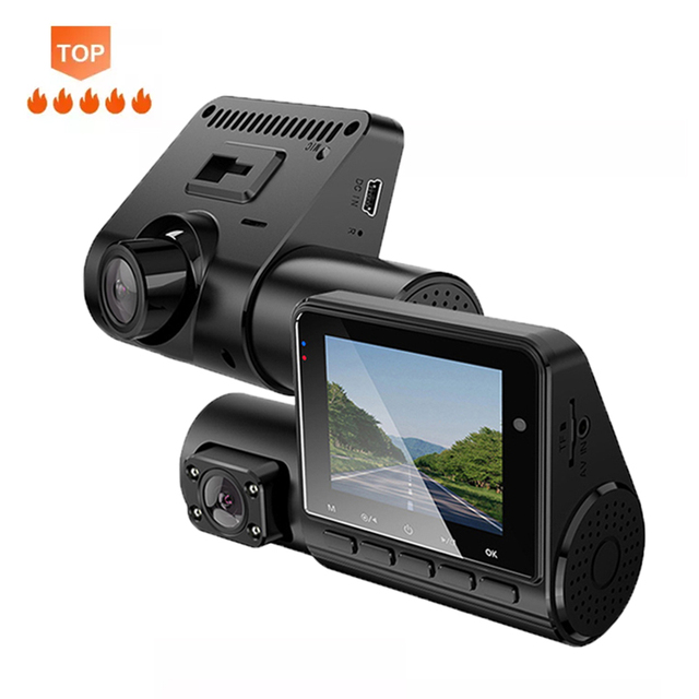 Car Dvr 3 Channel Car Dash Camera 1080p Front Inner Back 3 Channel Dash Cam Dashboard Camera for Car