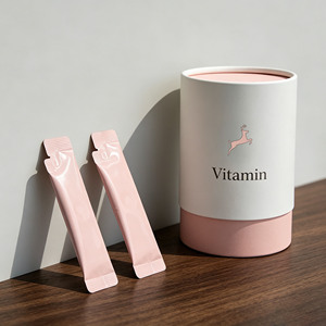 Eco Friendly Vitamin Rigid <b>Cardboard</b> Dietary Cylindrical Paper <b>Tube</b> Unique Supplement Packaging for Supplements - Product Image 1