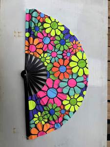 Abanico Grande de 33 cm para Danza China y Japonesa, Festival de Música, con Degradado Reflectante, Plegable, de Bambú, para Regalos de Halloween - Product Image 6