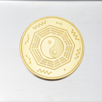 Pièces de monnaie personnalisées en métal, effet miroir chromé brillant 3D, pièces de défi en or et en argent