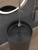 Mitigeur de lavabo de salle de bain encastré au plafond, design goutte d'eau, en laiton avec cartouche céramique, luxe léger