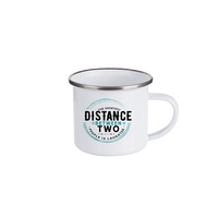 Mug en émail de 180 ml (6 oz) pour le camping en plein air, logo personnalisé, sublimation, écologique, sans BPA, à large ouverture, tasse à café de voyage