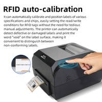 Impresora de Etiquetas RFID UHF de Escritorio, 203DPI/300DPI, Impresora de Etiquetas de Códigos de Barras por Transferencia Térmica con Interfaz USB y SDK Gratuito