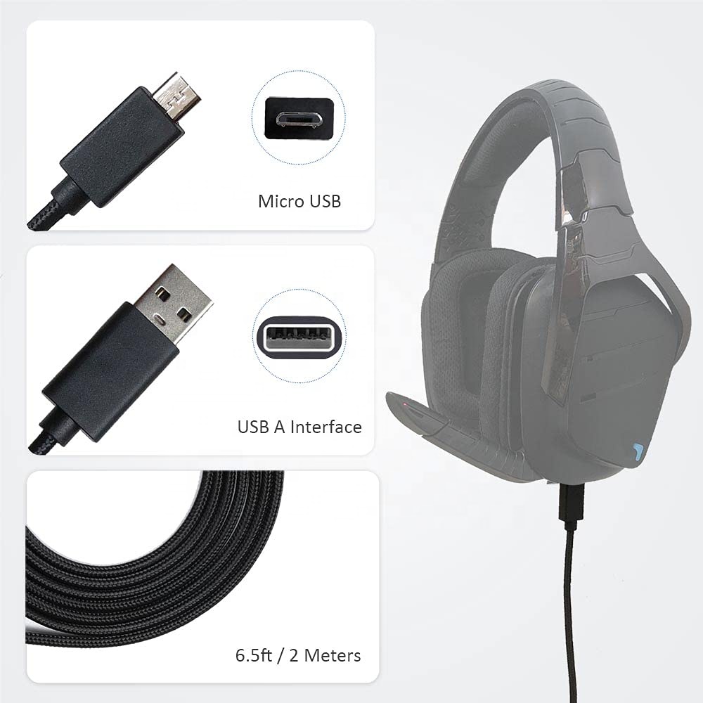 マイクロ USB ケーブルは、ロジクール G633 G633S ヘッドセット