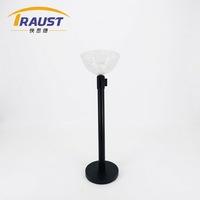Traust Poteau de guidage rétractable avec barrière à ruban en plastique et cuve en PC pour le contrôle des foules et la gestion des files d'attente en aéroport