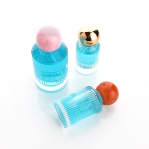 Cao cấp retro 30ml 50ml 100ml xi lanh dọc sọc Nước hoa <span class=keywords><strong>Atomizer</strong></span> chai với Vòng bóng nắp nhựa - Product Image 5