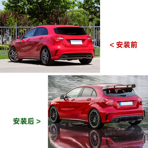 Mercedes-Benz A-Class Rear Wing Spoiler Full Set Piano Black ABS Body Kit For A180 A200 A260 W176 - Product Image 4