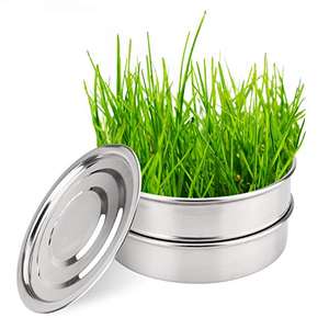 Kit de cultivo de bandeja de brotes de acero inoxidable de 8 pulgadas para frijoles mungo, semilla de alfalfa en jardín, hogar y oficina - Product Image 4