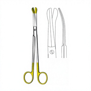 Tijeras de Disección Zouor de 20 cm (8 Pulgadas), Curvas, Doradas TC, con Hojas de Corte de Precisión - Product Image 1