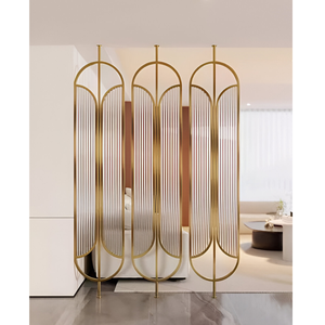 Pannello Divisorio in Metallo Tagliato al Laser in Acciaio Inossidabile per Decorazione d'Interni Villa Hotel Ufficio - Product Image 1