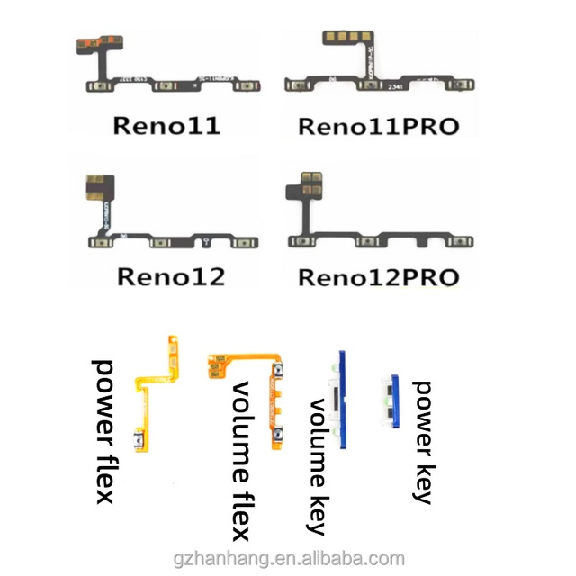 Flex Cables for Mobile Phone Volume Button Power Switch on Off Button for Oppo A54 4G A77 Reno 5 6 Lite