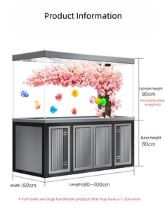 Acuario con Bombas de Agua, Fondo de Vidrio Ultra Blanco, Filtración, Drenaje con un Clic, Control Remoto, Rectangular - Product Image 6