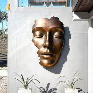 Scultura in Bronzo di Grande Formato con Volto, Design Personalizzato RELONG, <span class=keywords><strong>Arte</strong></span> Moderna da Parete per Decorazione - Product Image 5