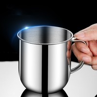Mug à café isotherme en acier inoxydable de qualité alimentaire avec couvercle et poignée, tasse de bureau écologique au design moderne pour la maison, le bureau et les fêtes