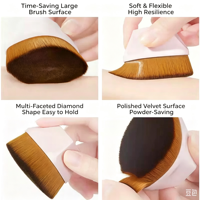 55 #   Pinceau Fond de Teint Magic Petal, Pinceau Maquillage Sans Traces, Pinceau Non-Absorbant pour Fond de Teint et Poudre Libre, Outils Cosmétiques en Gros