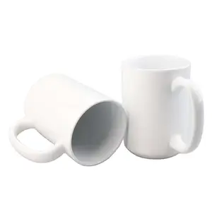 15Oz Ceramic Bone China Sublimation Mug Clear Top Grade Mugs Supplier White Pearl Custom Coffee Sublimation Mugs