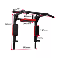 Barre de traction murale SP Gym, barre horizontale multifonctionnelle réglable pour la musculation