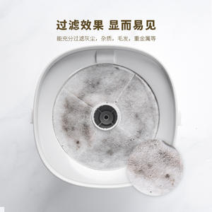 2 Buah Filter Pengganti Air Mancur Hewan Peliharaan Plastik Pola Solid Filtrasi Ganda Bentuk Botol Mangkuk Air Kucing - Product Image 4