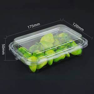 Conteneur alimentaire carré en plastique <span class=keywords><strong>PET</strong></span> transparent jetable et écologique avec couvercle en dôme pour l'emballage alimentaire et des produits pour animaux de compagnie (vente en gros) - Product Image 1