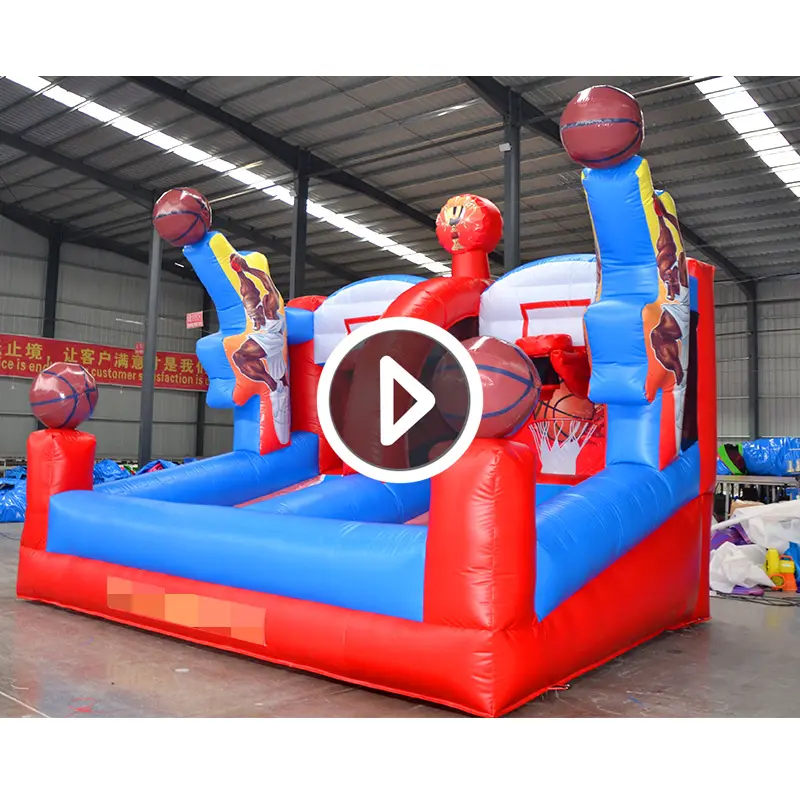 Nhà Máy Giá ngoài trời cạnh tranh Đôi Chụp Sao Inflatable trò chơi bóng rổ bắn ra lễ hội trò chơi cho bên cho thuê