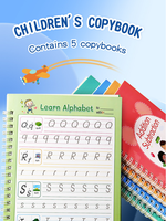 5 Cahiers de Pratique Magique Réutilisables pour Enfants – Cahier d'Écriture à Rainures pour Enfants de 3 à 8 Ans