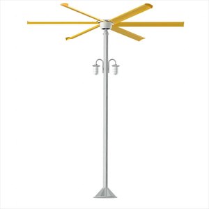 Ventilador de Pie Portátil HVLS de 16 pies, Ventilador Grande para Jardín, Torre, PMSM, Precio de Fábrica, Ventilador Grande OEM para Almacén - Product Image 3