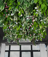 Mur végétal artificiel pour plafond de restaurant, décoration artificielle, plante araignée, pteridophytes, verdure tridimensionnelle