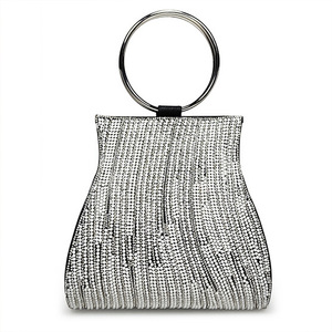 Sac de soirée promotionnel de qualité supérieure, pochette de soirée avec perles et strass, poignée ornée de strass - Product Image 1