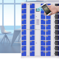 Station de recharge pour téléphones portables avec 30 compartiments, kiosque de stockage USB, armoires de rangement, casiers, station de recharge pour téléphones portables