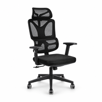 Chaise de bureau ergonomique moderne en maille avec accoudoirs 3D, hauteur réglable, pivotante, pour l'école et l'usage commercial