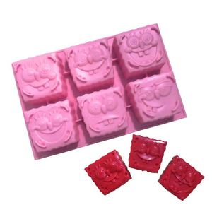 Moule à savon 3D écologique. Moules en silicone à 6 cavités en forme d'éponge pour la fabrication de fromage et de gâteaux, outils de pâtisserie OEM/ODM - Product Image 3