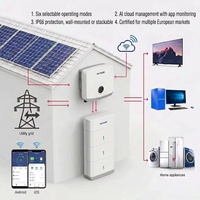 Système de stockage solaire domestique 51,2 V 20 kWh à prix d'usine avec batterie lithium-ion tout-en-un empilable, doté d'une technologie hybride LiFePO4