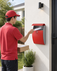 Buzón de Acero de Gran Capacidad para Montar en la Pared, Elegante Buzón de Metal para <span class=keywords><strong>Cartas</strong></span> y Paquetes con Cerradura para Uso en Exteriores y Apartamentos - Product Image 3