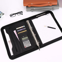 Carpeta Portadocumentos Multifuncional A4 con Cremallera, Personalizable con Logotipo, de PU, para Archivar Documentos de Ventas