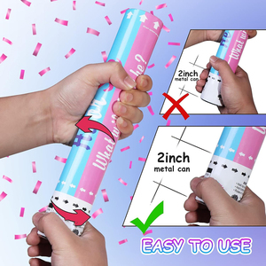 Pink Blue Baby <strong>Gender</strong> <strong>Reveal</strong> Party Supplies Colour Smoke Powder <strong>Gender</strong> <strong>Reveal</strong> Confetti Popper - Product Image 4
