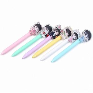 Stylo à breloque personnalisé, stylo gel avec pendentif en acrylique sur mesure, papeterie esthétique Macaron, cadeau pour enseignant, fournitures de bureau Kawaii, en gros - Product Image 1