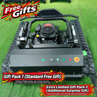 Mesin pemotong rumput Mini Remote RC Zero Turn kustom CE pertanian efisiensi tinggi mesin pemotong rumput bensin pintar